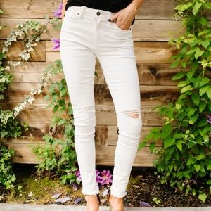 KanCan white denim ripped jeans